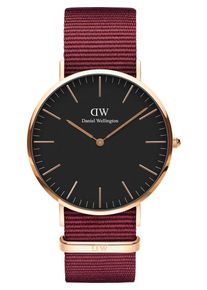 Daniel Wellington, Herren Uhr 'Classic 40 Roselyn DW00100269', Rosegold / Feuerrot / Schwarz
