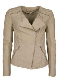Maze, Damen Lederjacke 'Gela', Perlweiß