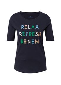 Tom Tailor, Damen T-Shirt, Nachtblau / Mischfarben