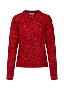 Liu Jo JEANS, Damen Pullover 'MAGLIA CHIUSA MOULINE', Kirschrot