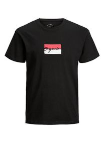 Jack & Jones JACK & JONES, Herren T-Shirt, Pastellrot / Schwarz / Weiß