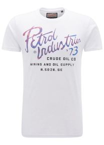 PETROL INDUSTRIES, Herren T-Shirt, Anthrazit / Helllila / Wei&szlig;