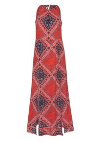 Superdry, Damen Kleid 'Boho', Blau / Navy / Orangerot / Weiß