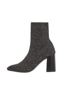 Bianco, Damen Ankle Boots, Schwarz / Silber