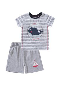 LEMON BERET, Set T-Shirt+ Shorts, Dunkelblau / Graumeliert