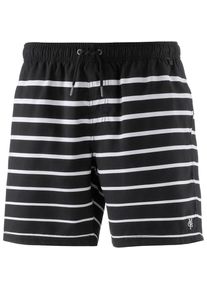 Marc O'Polo Marc O'Polo, Herren Badeshorts, Schwarz / Wei&szlig;