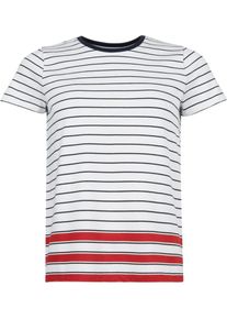 Tommy Hilfiger, Damen T-Shirt, Nachtblau / Rot / Weiß
