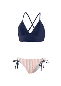 Maui Wowie, Damen Bustierbikini, Dunkelblau / Koralle / Weiß