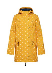 Blutsgeschwister, Damen Mantel 'Wild Weather', Goldgelb / Weiß