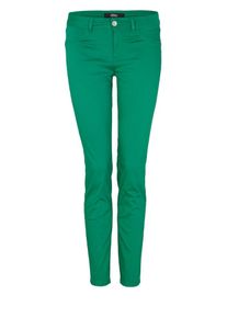 s.Oliver BLACK LABEL, Damen Sienna Slim Low: Satinhose, Gr&uuml;n