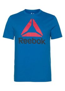 Reebok, Herren Shirt, Blau / Hellrot / Schwarz