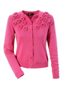 Turi Landhaus, Damen Trachtenstrickjacke, Pink