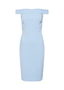 Missguided, Damen Kleid 'Scuba Bardot', Hellblau