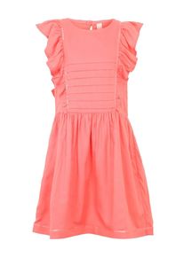 Esprit, Mädchen Kleid mit Volantbesatz, Koralle