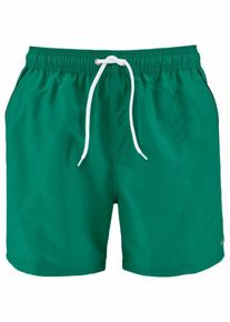 s.Oliver RED LABEL Beachwear, Herren Badeshorts, Gr&uuml;n / Wei&szlig;