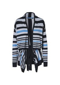 Blue, Damen Strickjacke, Royalblau / Grau / Schwarz