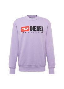 Diesel, Herren Sweatshirt 'S-CREW-DIVISION', Flieder / Rot / Schwarz