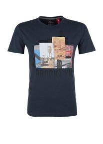 s.Oliver RED LABEL, Herren Jerseyshirt, Blau / Mischfarben