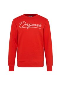 Jack & Jones JACK & JONES, Herren Sweatshirt 'JORART EMPIRE SWEAT CREW NECK', Rot / Wei&szlig;