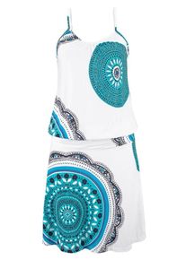 Beach Time, Damen Lascana Tr&auml;gerkleid, T&uuml;rkis / Wei&szlig;