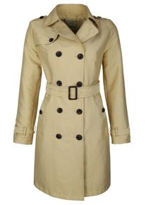 Roosevelt, Damen Trenchcoat mit abnehmbarem G&uuml;rtel, Ecru