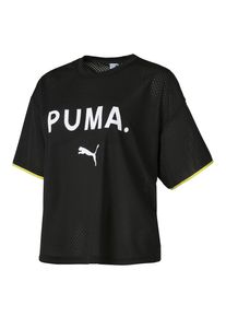 Puma, Damen T-Shirt 'Chase Mesh', Gelb / Schwarz / Wei&szlig;