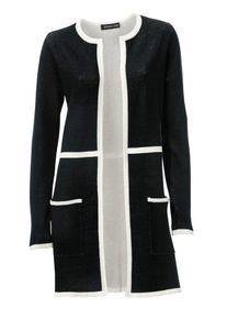 Heine, Damen Longstrickjacke, Schwarz