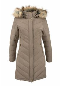Polarino, Damen Steppjacke, Braunmeliert