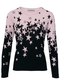Heine, Damen Pullover, Altrosa / Schwarz