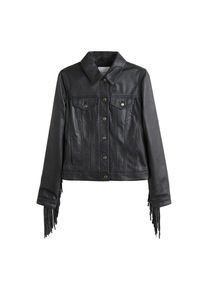 Mango, Damen Lederjacke 'Teja', Schwarz
