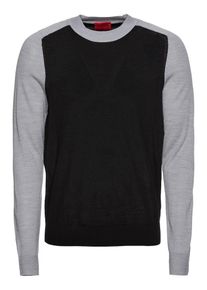 Hugo, Herren Pullover 'Seitor', Graumeliert / Schwarz