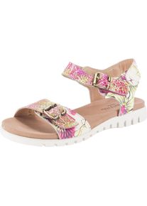 Laura Vita, Damen Sandalen 'Dobby 03', Hellgrün / Pink / Weiß