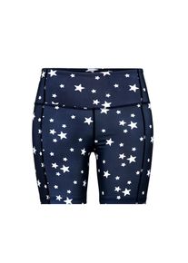 EDITED, Damen Shorts 'Linn', Navy / Nachtblau / Weiß