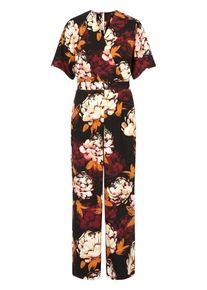 Y.A.S, Damen Jumpsuit, Dunkelorange / Dunkelrot / Schwarz / Weiß