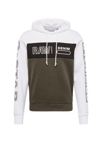 G-Star Raw, Herren Sweatshirts 'Swando block graphic hdd sw l\s', Dunkelgrau / Schwarz / Wei&szlig;
