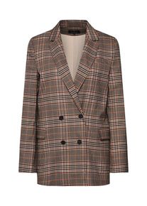 Review, Damen Blazer 'CHECK BLAZER', Sand / Braun / Merlot