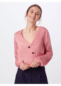 Vila, Damen Bluse 'VIALLIA L/S BUTTON TOP TB', Rosa
