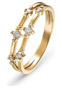 Christ, Damen Ring 60120218, Gold / Weiß