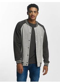 Just Rhyse, Herren Collegejacke Kuiu in klassischem Design, Grau / Dunkelgrau