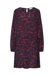 Vila, Damen Kleid 'VIMIHA FANLY L/S', Dunkelblau / Rot