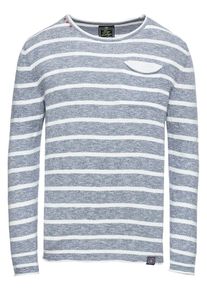 Key Largo, Herren Pullover 'MST ST.TROPEZ round', Hellblau / Offwhite