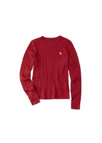 Abercrombie & Fitch Abercrombie & Fitch, Damen Pullover 'CABLE MOOSE CREW', Rot