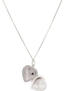 Firetti, Damen Kette mit Anh&auml;nger mit Saphir, &raquo;Medaillon Herz&laquo;, Silber