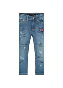 JETTE by Staccato, M&auml;dchen Jeans, Blue Denim / Altrosa / Schwarz