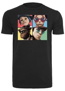 Mister Tee, Herren Tee 'Gorillaz 4 Faces', Schwarz