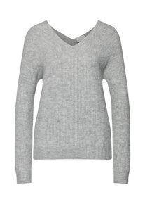 Vila, Damen Pullover 'VIDISA KNIT WOOL V-NECK L/S TOP', Hellgrau