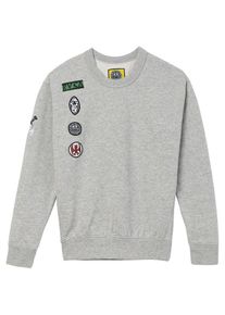 RVCA, Damen Pullover 'Grillo Patch Crew', Grau