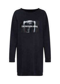 Calvin Klein Jeans, Damen Swaetshirtkleid 'INSTITUTIONAL BOX LOGO ', Schwarz