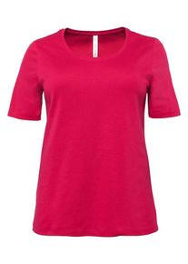 sheego Basic, Damen T-Shirt, Cranberry