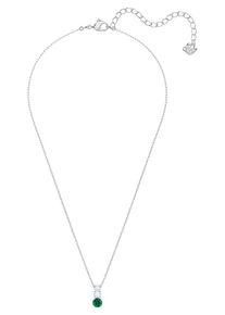 Swarovski, Damen Kette 'Attract Trilogy Round 5416153', Smaragd / Silber